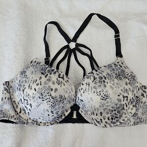 Victoria's Secret Black and White Animal Print Bra